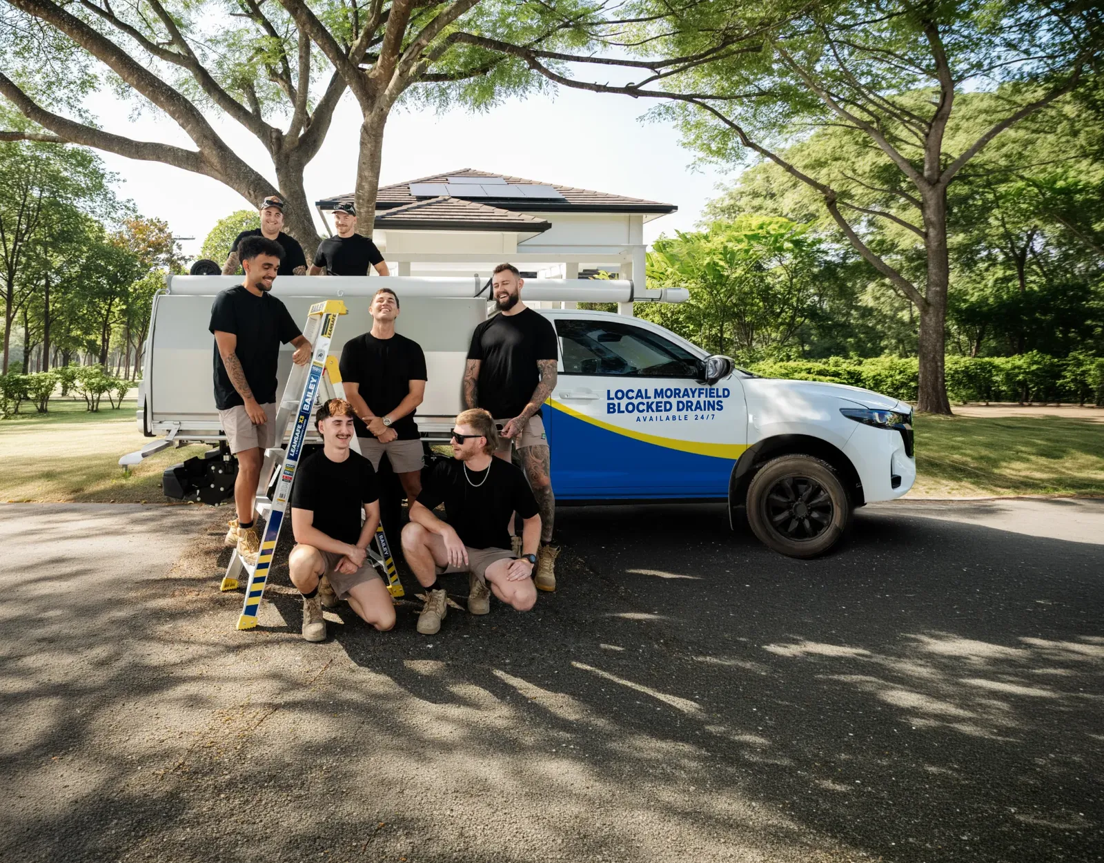 Local Morayfield Blocked Drains ute and team